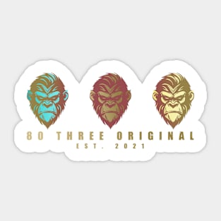 80 THREE ORIGINAL Sticker